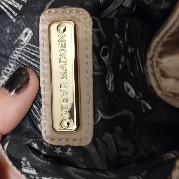 pink champagne satin mini backpack - Picture 6 of 7